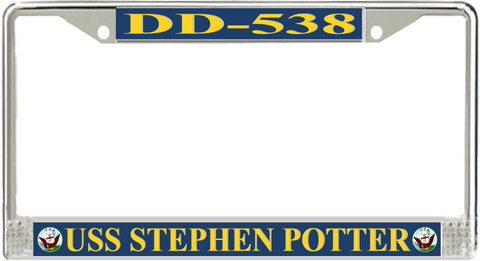 USS Stephen Potter DD-538 License Plate Frame