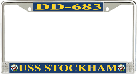 USS Stockham DD-683 License Plate Frame