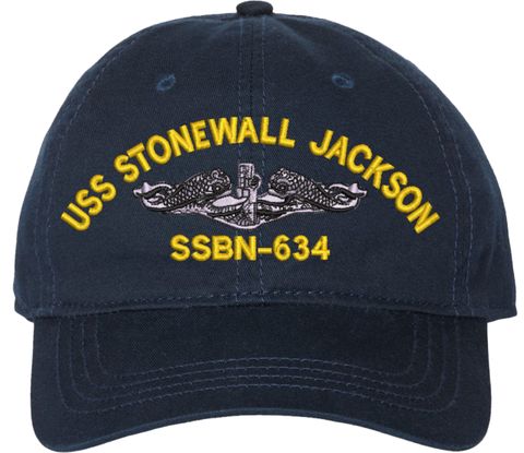 USS Stonewall Jackson SSBN-634 with Dolphins Unstructured Dad Cap