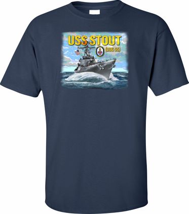 USS Stout DDG-55 Printed Art T-Shirt