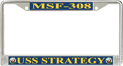 USS Strategy MSF-308 License Plate Frame