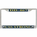 USS Strong DD-467 License Plate Frame