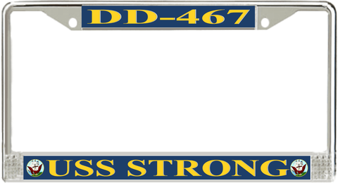 USS Strong DD-467 License Plate Frame