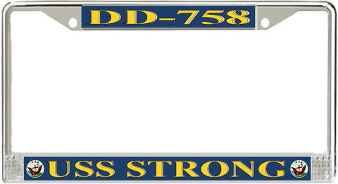 USS Strong DD-758 License Plate Frame