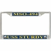 USS Sturdy MSO-494 License Plate Frame