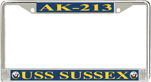 USS Sussex AK-213 License Plate Frame