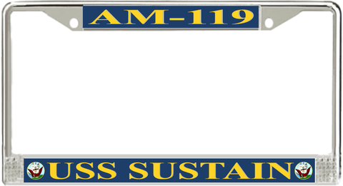 USS Sustain AM-119 License Plate Frame