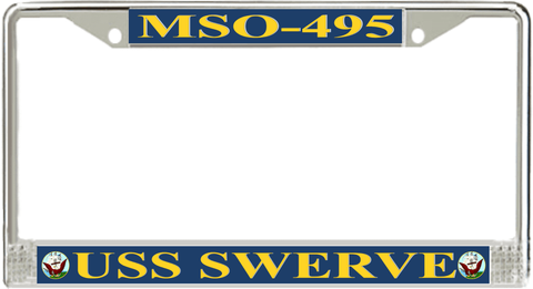 USS Swerve MSO-495 License Plate Frame