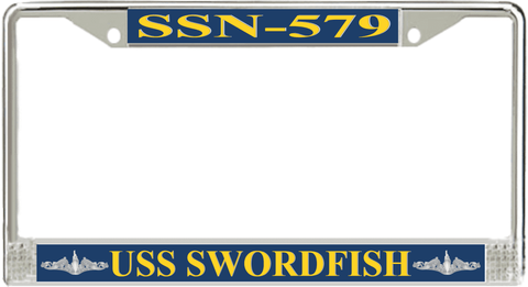 USS Swordfish SSN-579 License Plate Frame