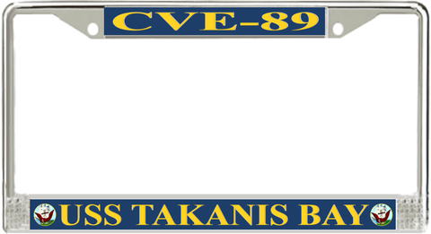 USS Takanis Bay CVE-89 License Plate Frame