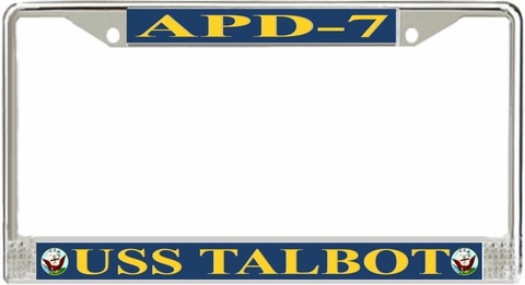 USS Talbot APD-7 License Plate Frame