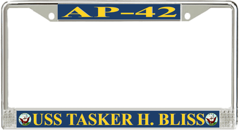 USS Tasker H. Bliss AP-42 License Plate Frame
