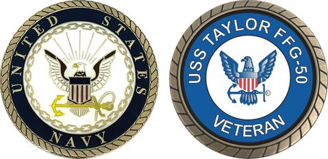 USS Taylor FFG-50 Veteran Challenge Coin