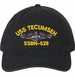 USS Tecumseh SSBN-628 with Dolphins Unstructured Dad Cap