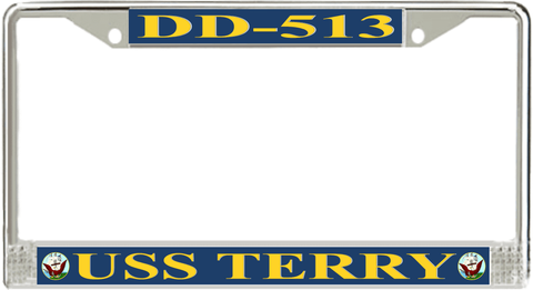 USS Terry DD-513 License Plate Frame