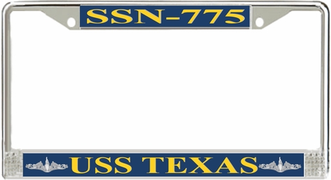USS Texas SSN-775 License Plate Frame