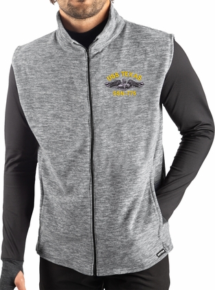 USS Texas SSN-775 with Dolphins Embroidered Polar Fleece Vest