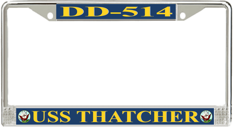 USS Thatcher DD-514 License Plate Frame