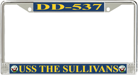USS The Sullivans DD-537 License Plate Frame