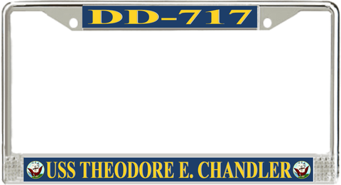 USS Theodore E. Chandler DD-717 License Plate Frame