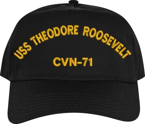 USS Theodore Roosevelt CVN-71 Text-Only Embroidered Cap