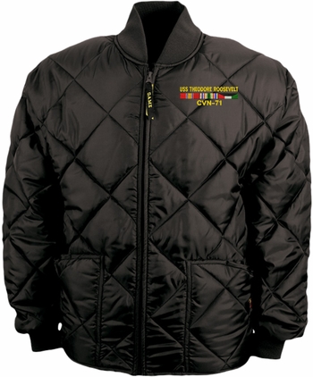 USS Theodore Roosevelt CVN-71 with Desert Storm Ribbons (Kuwait) Bravest Jacket
