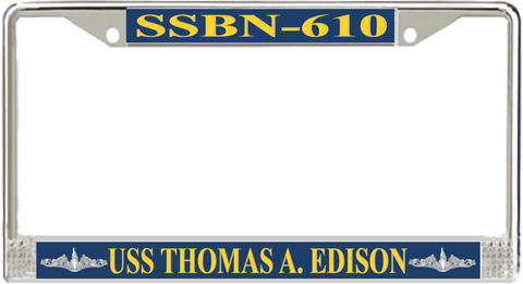 USS Thomas A. Edison SSBN-610 License Plate Frame