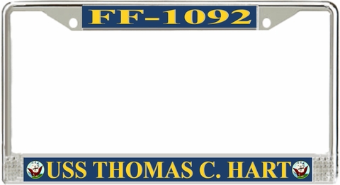 USS Thomas C. Hart FF-1092 License Plate Frame