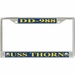 USS Thorn DD-988 License Plate Frame