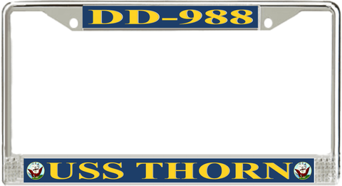 USS Thorn DD-988 License Plate Frame