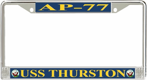 USS Thurston AP-77 License Plate Frame