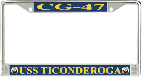 USS Ticonderoga CG-47 License Plate Frame