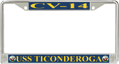 USS Ticonderoga CV-14 License Plate Frame