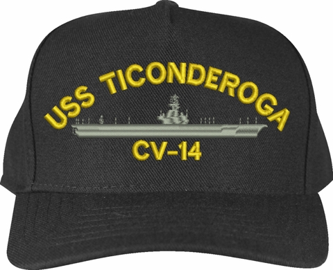 USS Ticonderoga CV-14 Custom Embroidered Cap