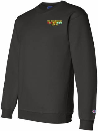 USS Ticonderoga CVA-14 with Vietnam Service Ribbons Sweatshirt