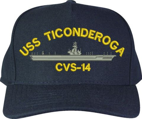 USS Ticonderoga CVS-14 U.S. Made Cap