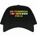 USS Ticonderoga CVS-14 with Vietnam Service Ribbons Embroidered Cap
