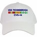 USS Ticonderoga CVS-14 with Vietnam Service Ribbons Embroidered Cap