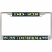 USS Timmerman DD-828 License Plate Frame