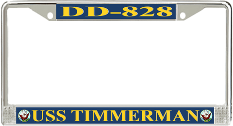 USS Timmerman DD-828 License Plate Frame