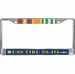 USS Tiru SS-416 Vietnam Veteran 3-Ribbon Stack License Plate Frame