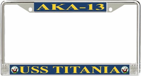 USS Titania AKA-13 License Plate Frame