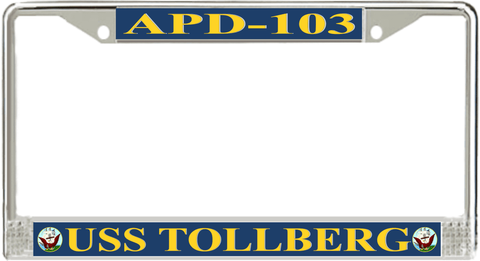 USS Tollberg APD-103 License Plate Frame