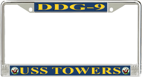 USS Towers DDG-9 License Plate Frame