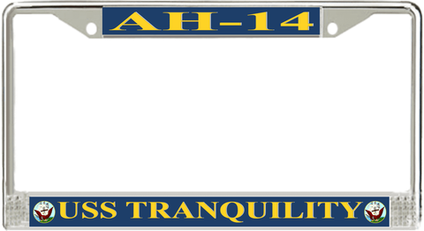 USS Tranquility AH-14 License Plate Frame