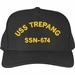 USS Trepang SSN-674 with Dolphins Text Only Custom Embroidered Cap