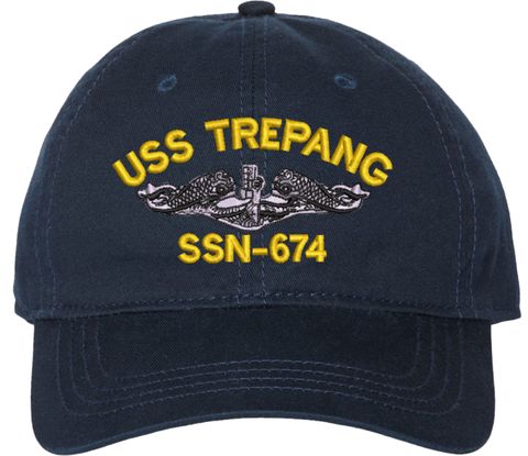 USS Trepang SSN-674 with Dolphins Unstructured Dad Cap