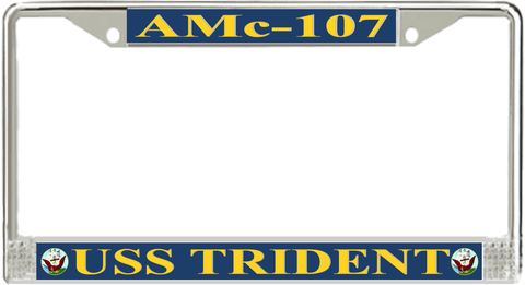 USS Trident AMc-107 License Plate Frame