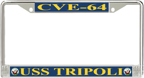 USS Tripoli CVE-64 License Plate Frame