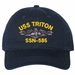 USS Triton SSN-586 with Dolphins Unstructured Dad Cap